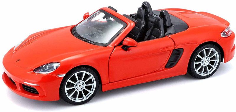 Bburago Die-Cast 1:24 Scale Porsche 718 Boxster Car  (Orange, Pack of: 1)