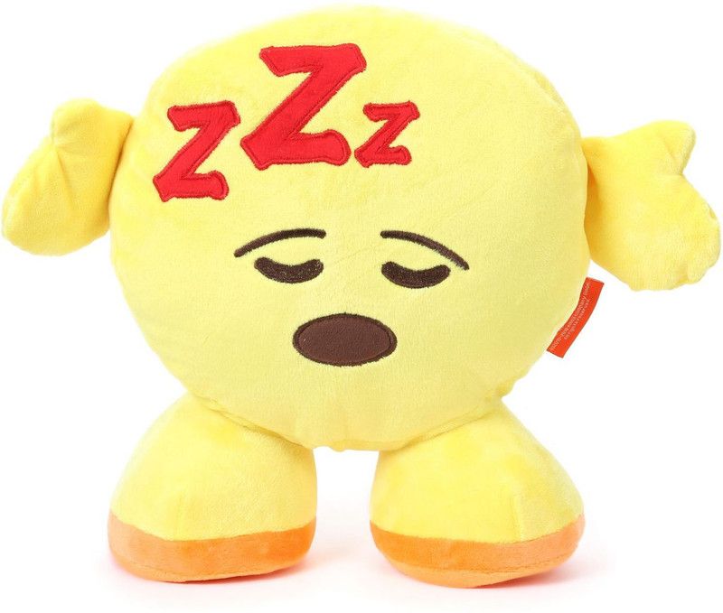 My Baby Excels Standing Emoji Feeling Sleepy Plush 30 cm - 30 cm  (Yellow)