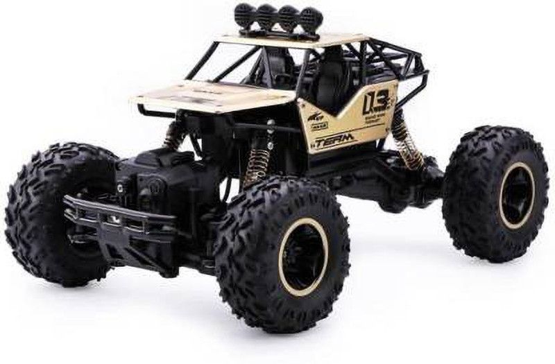 BN ENTERPRISE Metal Remote Controlled Rock Crawler Truck, 4 Wheel Drive Car For Kids (Golden)  (Multicolor)