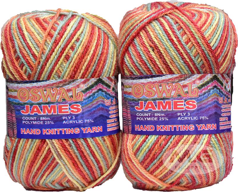 KNIT KING James Knitting Yarn Wool, Red Berry Ball 600 gm Best Used with Knitting Needles, Crochet Needles Wool Yarn for Knitting
