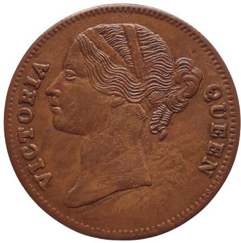 COINS WORLD QUEEN VICTORIA 1818 ONE ANNA 50 GRAMS COPPER TOKEN Modern Coin Collection  (1 Coins)