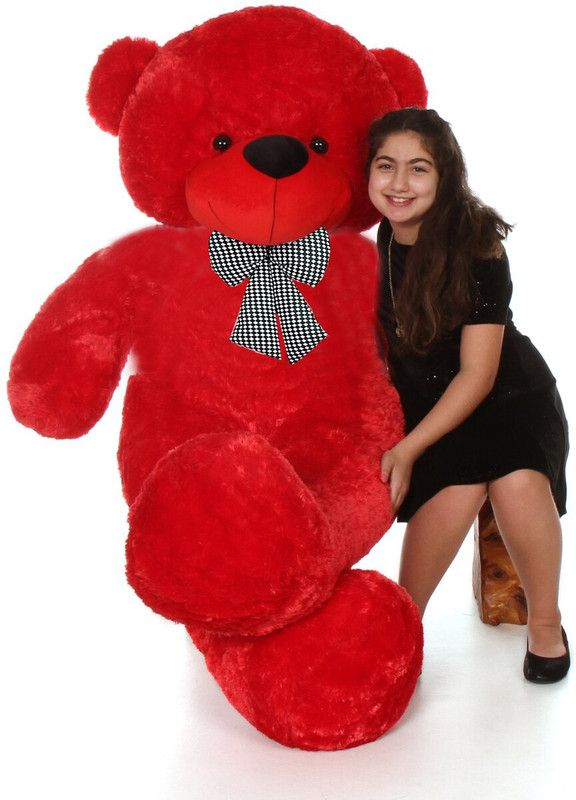 Osjs 4 FEET Soft Toys /Huggable Red color Teddy Bear for Girlfriend/Birthday - 120.2 cm  (Red)