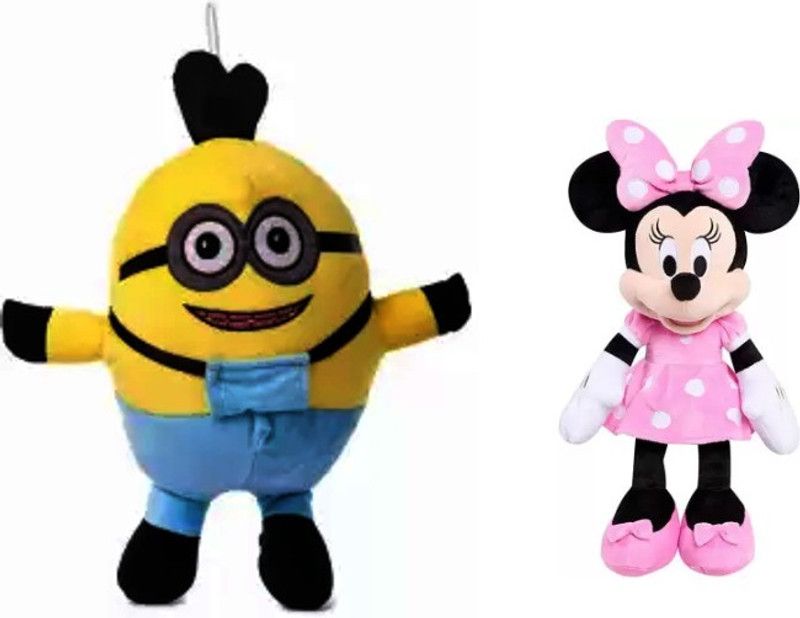 KPN Combo pack of Minion and Minnie - 30 cm  (Multicolor)