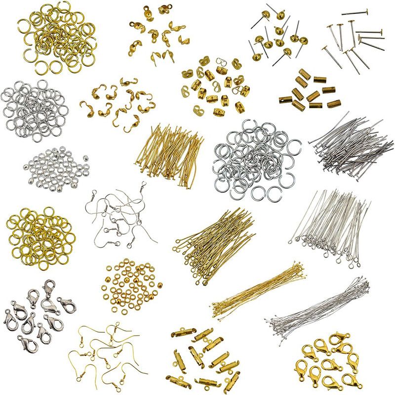 Embroiderymaterial Jewelry Making Kit of 23 Styes Jewellery Findings (720 Pieces)