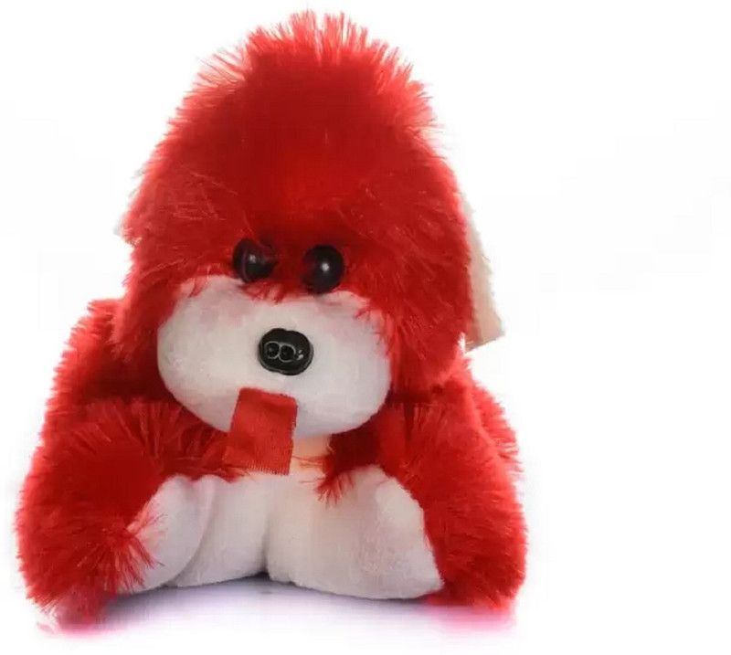 KANCHAN TOYS Cute Puppy Soft Toys For Kids - 30 cm  (Red)