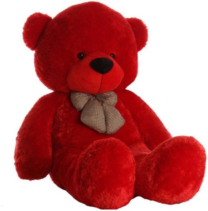 enew 3 feet red cute teddy / gift teddy / love teddy /	hug able teddy / soft teddy - 86.6 cm  (Red)