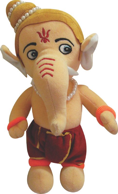 Pihu Enterprises Ganesh Stuffed Toy For Kids - 10 cm  (Pitch)