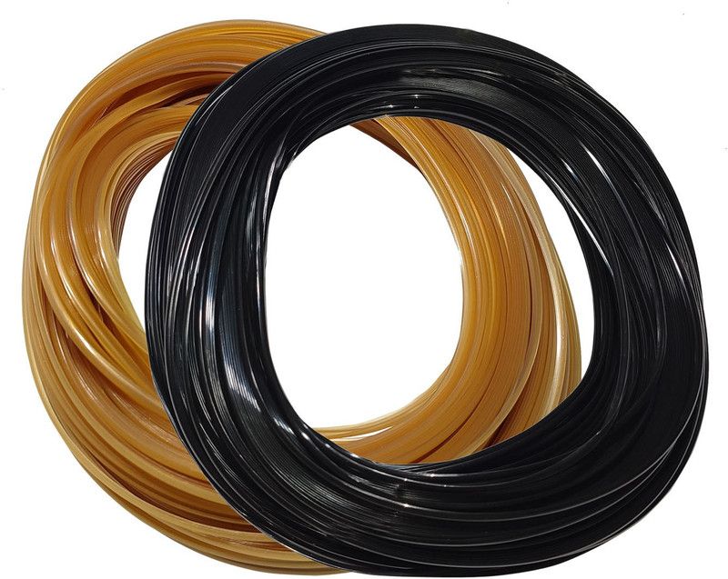 Sky Quality Plastic broom Koodai Wire Craft Chair Basket Vases pack 2 (Brown-Black)