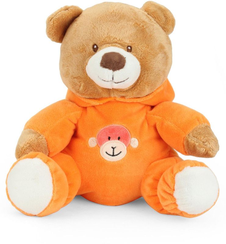 My Baby Excels Bear Plush in orange Wear - 23 cm  (Brown, Orange)