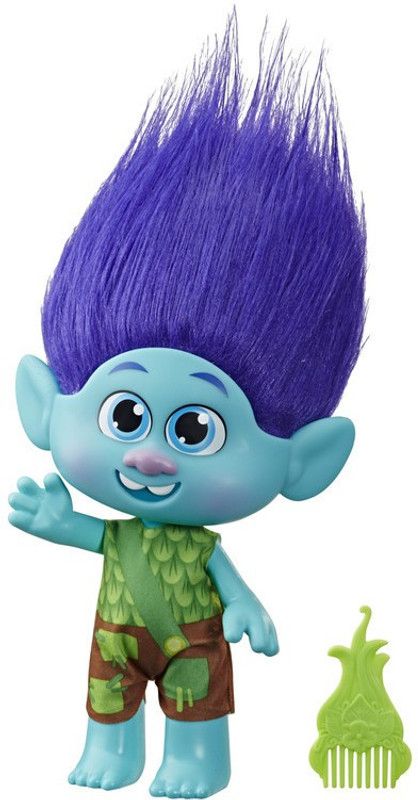 Trolls World Tour Toddler Branch Doll with Removable Outfit, Hair and Comb, Toy for Girls 4 Years and Up  (Multicolor)