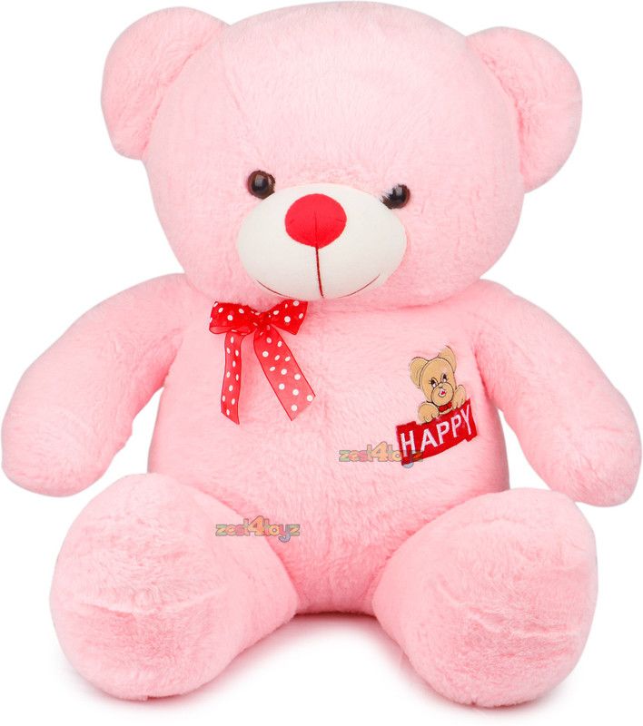 zest 4 toyz Stuffed Plush Toy Cute Teddy Bear Toy Soft Animal Doll for Kids Babies Boys Girls & Birthday Return Gift ( 28 Inch ) Pink - 28 inch  (Pink)