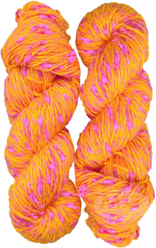 M.G Enterprise M_G Veronica Yellow pink (200 gm) wool ART- IJAHank Hand knitting wool ART- IJA