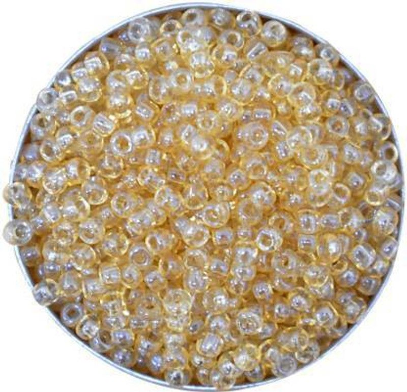 Crafto Creamy Gold 11/0 Seed Beads for Embroidery, Craft & Jewellery Making (100 gm)