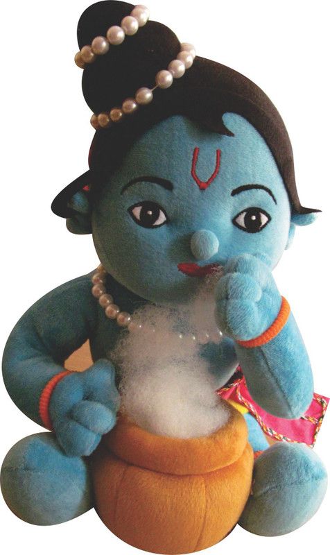 Pihu Enterprises Soft Toy Bal Gopal Makhan Chor - 14 cm  (Black)