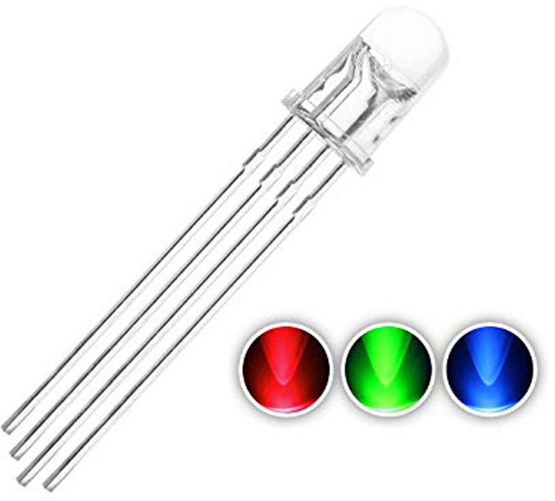 project hub 20 Pcs 5mm RGB LED 4 Pin Common Cathode Light Electronic Hobby Kit