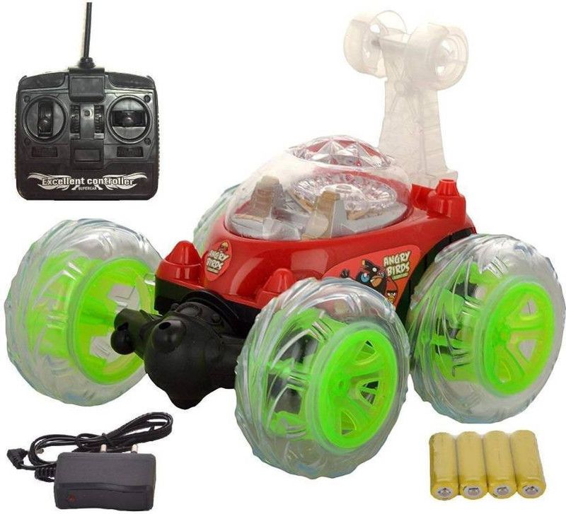 HornFlow Rechargeable Remote Controlled Stunt Car 360-D Big-Bang Rock-N-Roll R/C Car's.   (Multicolor)