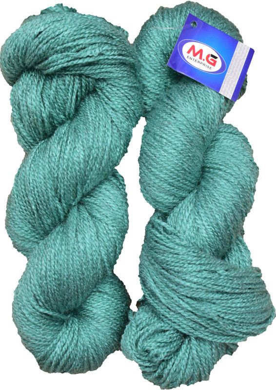 KNIT KING Rabit Excel Turquoise (400 gm) Wool Hank Hand knitting wool / Art Craft soft fingering crochet hook yarn, needle knitting yarn thread dyed