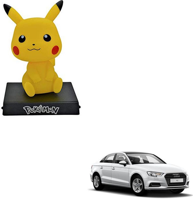 SEMAPHORE bobblehead Toys Action Figure and Car Dashboard Interior Accessories(Pikachu) For Audi A3  (Black, Yellow)