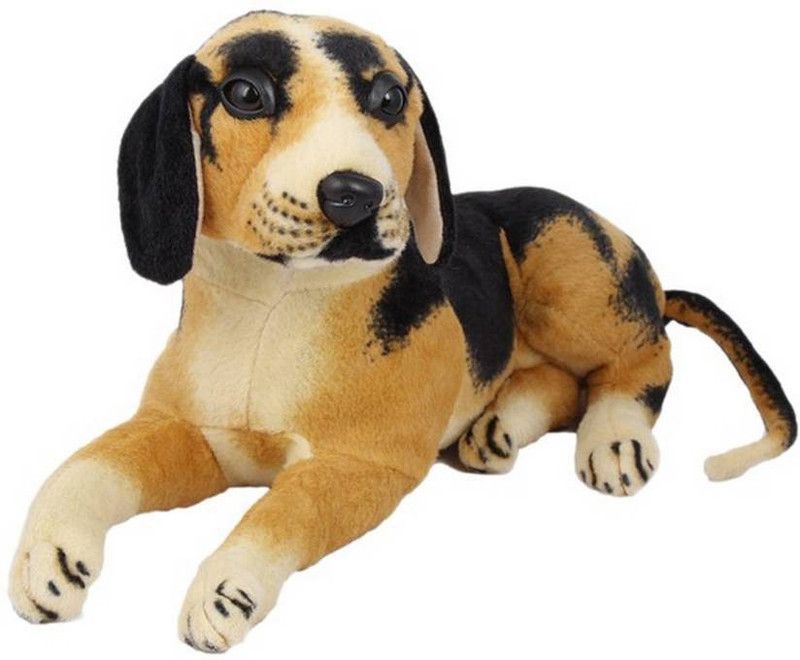 PARI Multi-colour Stuffed Dog - 32 cm  (Brown and Black)