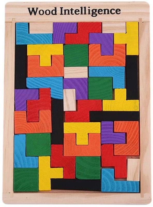 SN toy zone Wooden Tetris Blocks and Shapes Jigsaw Puzzle-40Pcs  (1 Pieces)