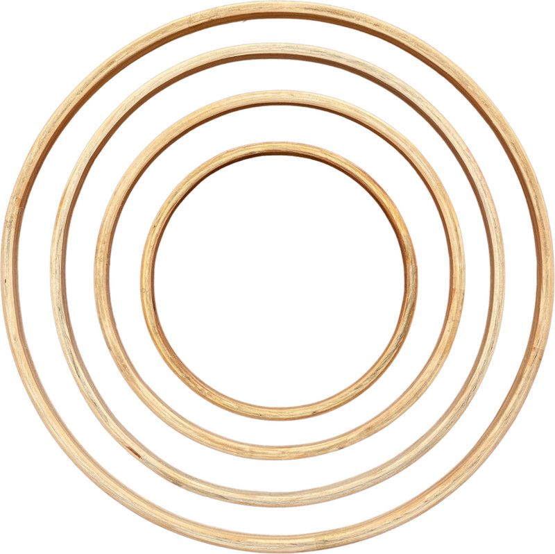 vahvaa Display Wooden Hoops for Dream Catchers, Floral Macrame, Size 4,8,9,12 Inches
