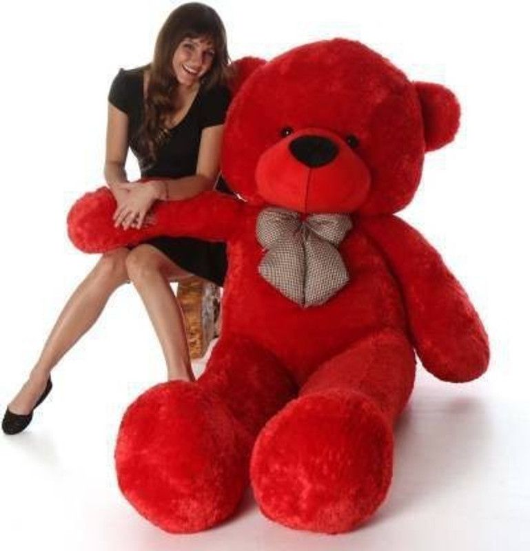 MasKa 5 feet Red Color Newly Arrival soft & Cuddly Teddy Bear N P - 140 cm  (Red)