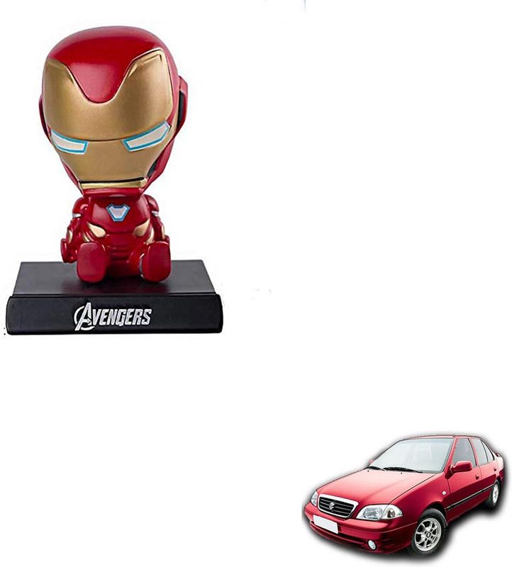 SEMAPHORE Action Figure Bobblehead and Car Dashboard Interior Accessories for Maruti Esteem  (Red, Gold)