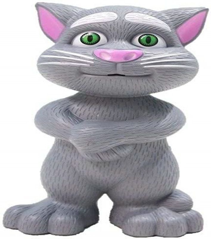 Just97 Talking Tom Cat Toy Robot Cat for Kids Speaking Repeats What You Say - Best Gift  (Grey)