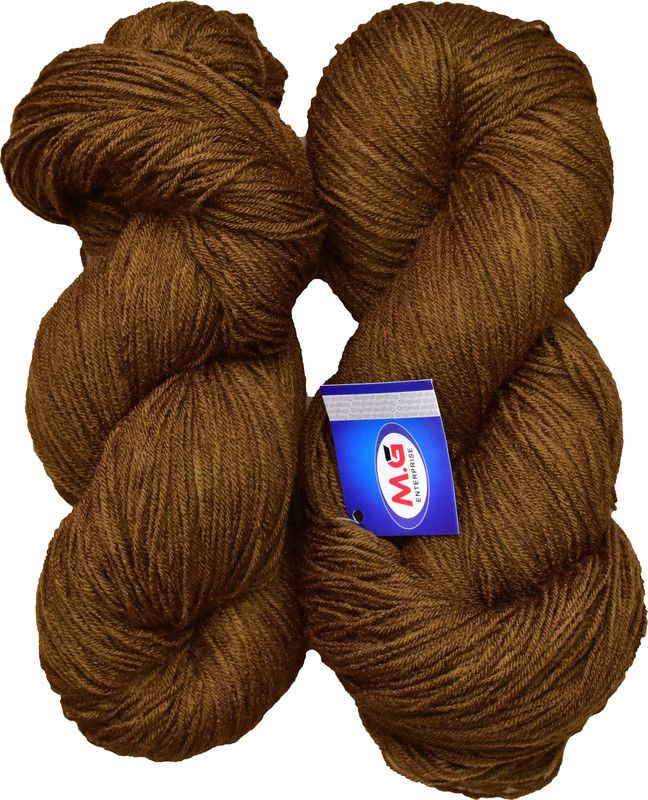 KNIT KING Brilon Coffee (200 gm) Wool Hank Hand knitting wool / Art Craft soft fingering crochet hook yarn, needle knitting yarn thread dyed