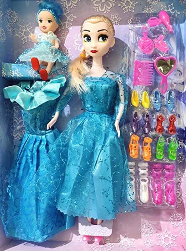 fabstar weet Happy Shine Doll with Doll Dress & Accessories  (Multicolor, Pink, Blue)