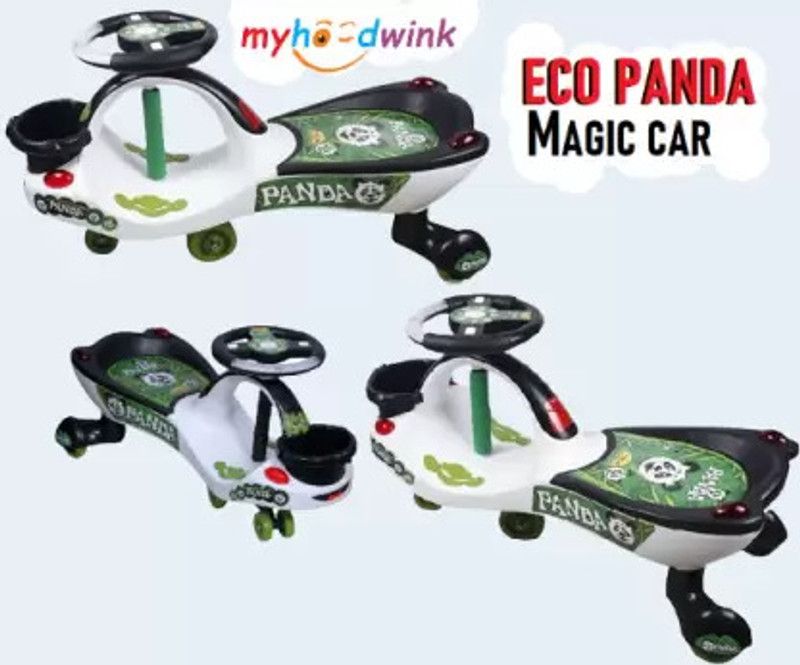 Myhoodwink SWING ECO PANDA MAGIC CAR RIDEON FOR BABY Car Non Battery Operated Ride On  (Multicolor)