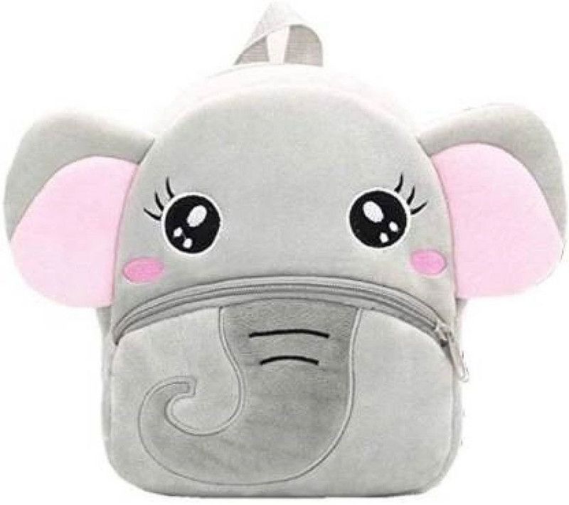 Fangsu Cartoon School Bags Soft Plush Backpack Mini Travel Bag for Baby Girls/Boys - 15 cm  (Grey)