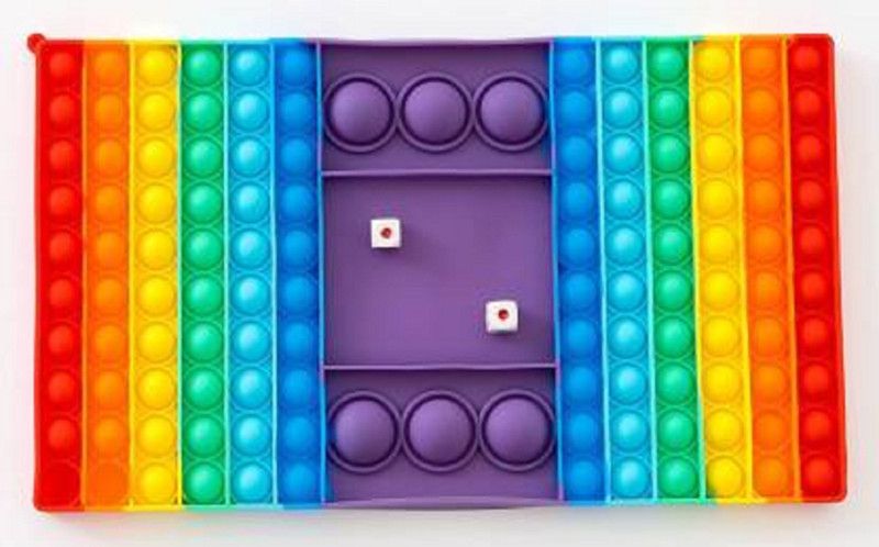 VikriDa Pop Game Fidget Toy, Silicone Rainbow Chess Board Bubble Popper Fidget Sensory Toys for Parent Child, Interactive Jumbo Stress Relief Figetget Toy Gifts for Kid 0 Magic Tricks (Age: 00)  (Multicolor)
