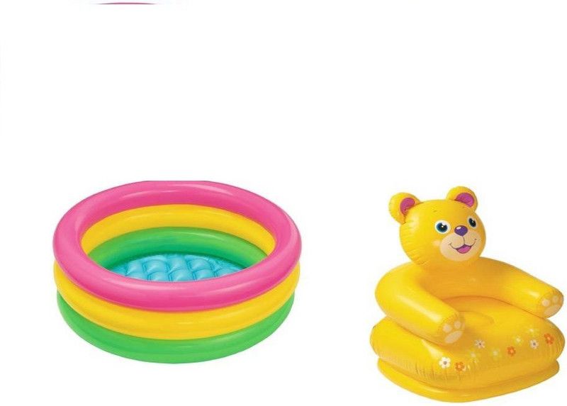 KT BROTHERS 1452 Inflatable Swimming Pool  (Multicolor)