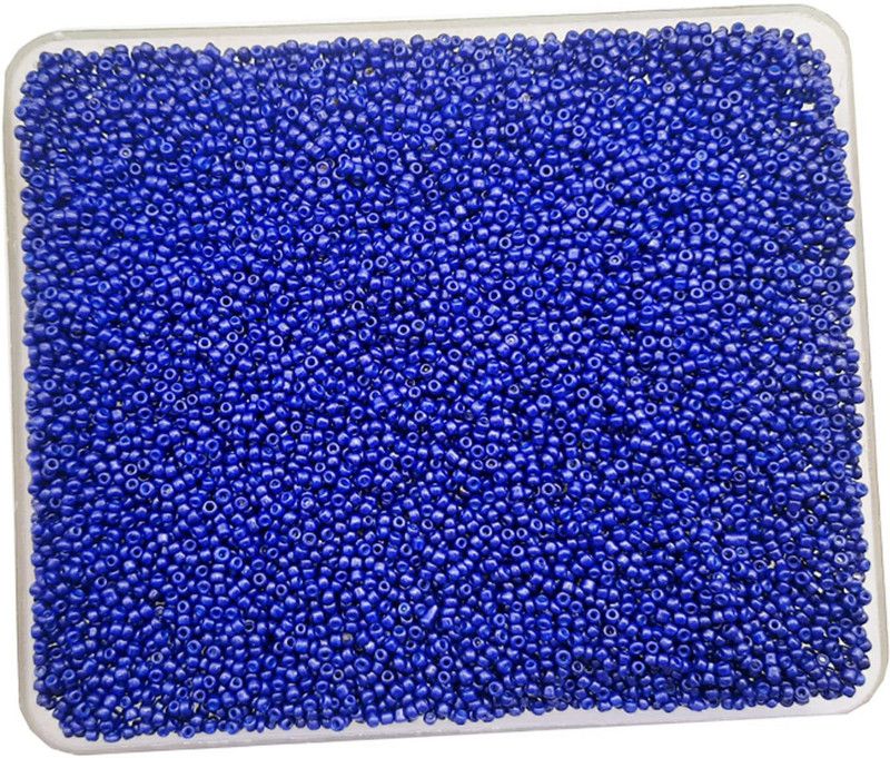 eshoppee 200 gm11/0 Blue Color Glass Seed Beads (46)