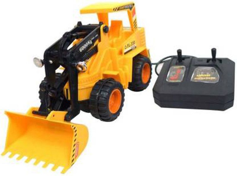 Kanani Wired Remote Control Battery Operated JCB Crane Truck Toy  (Multicolor)