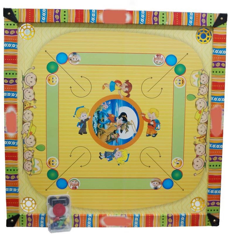 Muren Double Sided Carrom and 4 Ludo, Snake & Ladder, Chess & Treasure Hunt Game Carrom Board Board Game