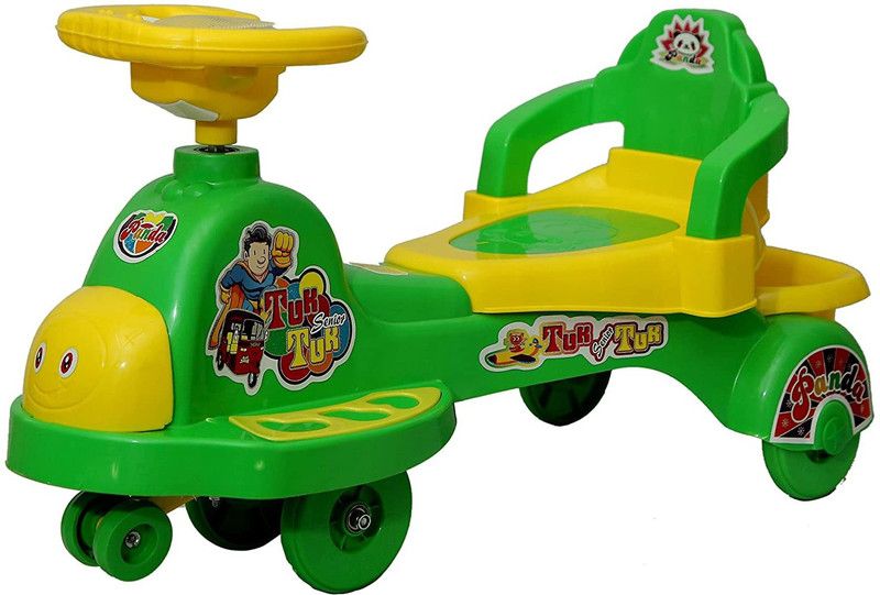 baby tone TUK TUK SENIOR MAGIC CAR Scooter Non Battery Operated Ride On  (Green, Yellow)