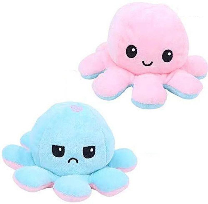 TITLEE Reversible Octopus - 21 cm  (Pink , blue)