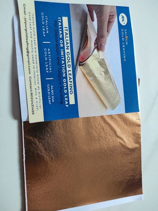 Jaipur Gold Leafing Italiyan Rose Gold Leaf Foil 40 Sheets Premium Quality for Art & Crafts, Calligraphy & Resin Flakes
