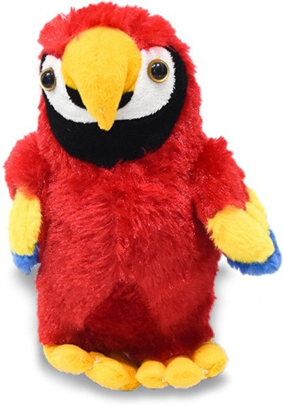 Benny N Bunny Parrot Plush - Red - 19 cm  (Red)