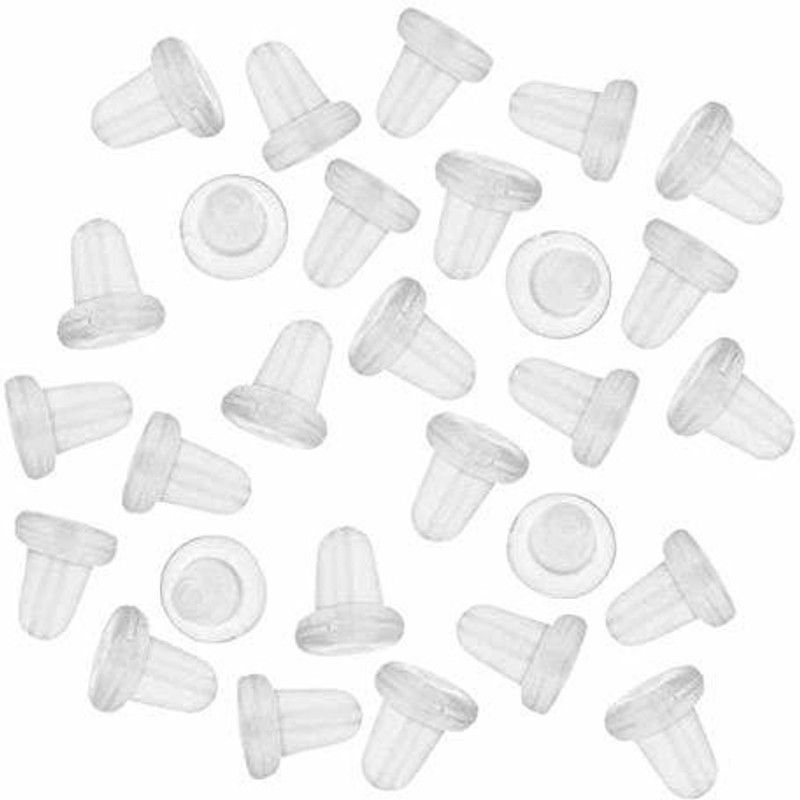 Honbon Earring Backs Clear Rubber Earring Stoppers Clutch Earring Safety Backs