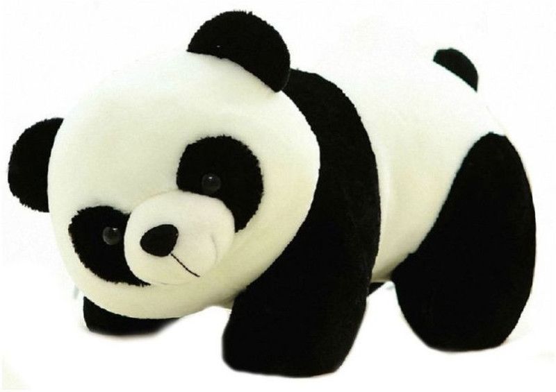 Firstep Stuffed Soft Plush Toy Kids Birthday Black Panda ( Small) 22 CM - 12 cm  (Black and White)