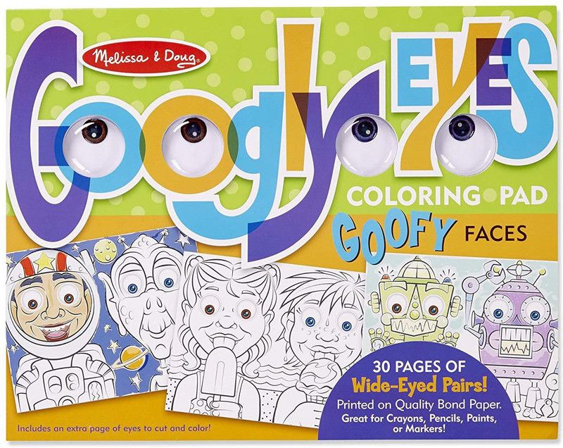 MELISSA AND DOUG Wacky Faces - Googly Eyes Coloring Pad