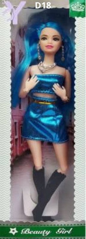 SNM97 Fashion Girl Doll | Doll Toy for Kids | Foldable and Movable Doll BLUE_DOLL_18  (Blue)