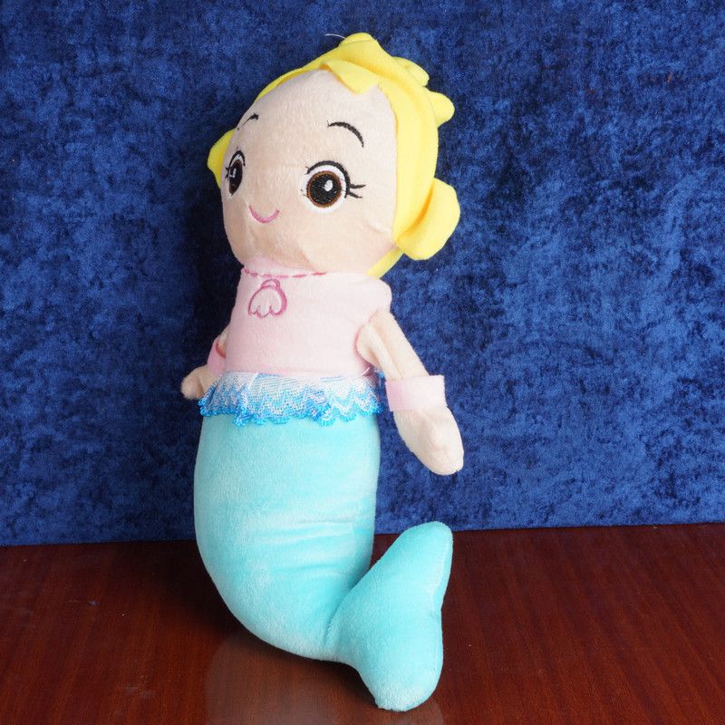 Wrodss Plush Mermaid Princess Doll for Girls & Boys Stuffed Animals Soft Toy , 40 cm - 40 cm  (Multicolor)