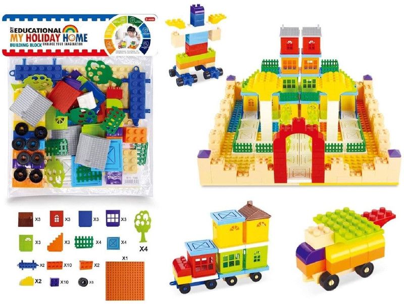 Pink & green Education Blocks LW 9919  (Multicolor)