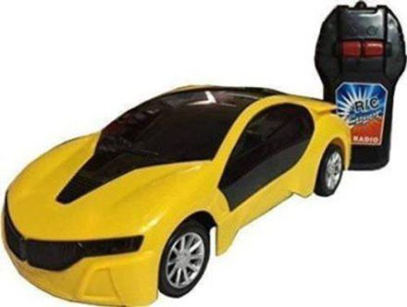Pepino Yellow Racing car Wireless Remote Control Kids 3D Light amazing Remote Control Fast racing car Remote Control Cars3D racing car speedy and amazing Fast Plastic Cars for Kids Remote Control  (Multicolor)