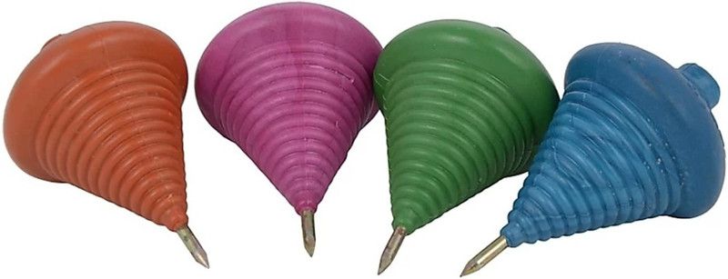 imtion Lattu Toys 4 Pcs ,with Thread Latto Games Plastic Spinning Lattoo with Thread Size 8/6 cm Lattu  (Multicolor)