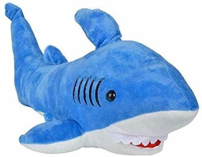 4AJ BAZAAR Shark Soft Toy Stuffed Plush Toy for Kids - 42 cm  (Blue)